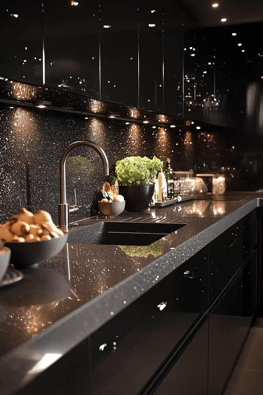 moody kitchen cabinets
