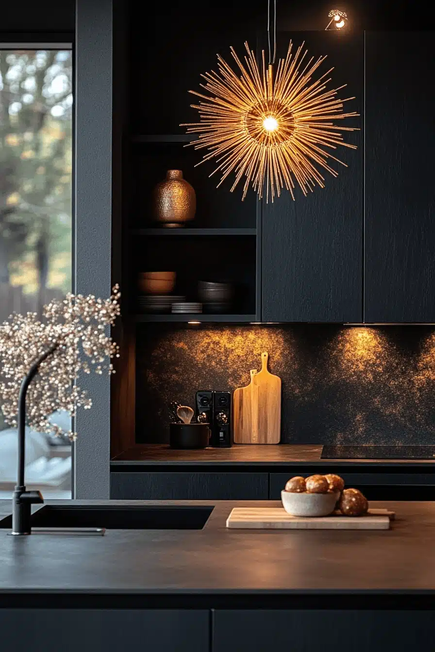 small moody kitchen