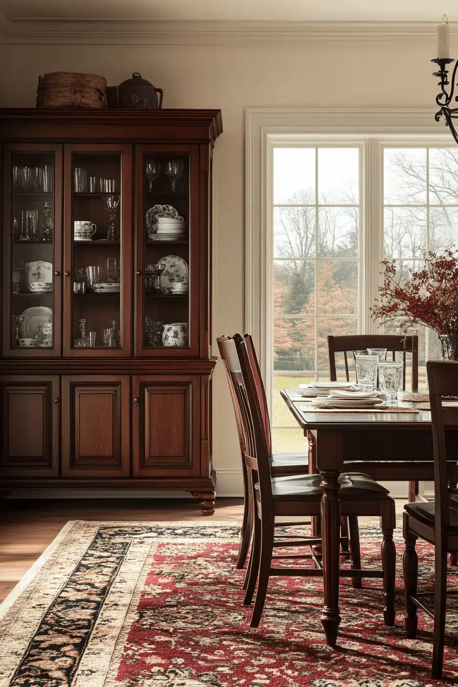 moody vintage dining room