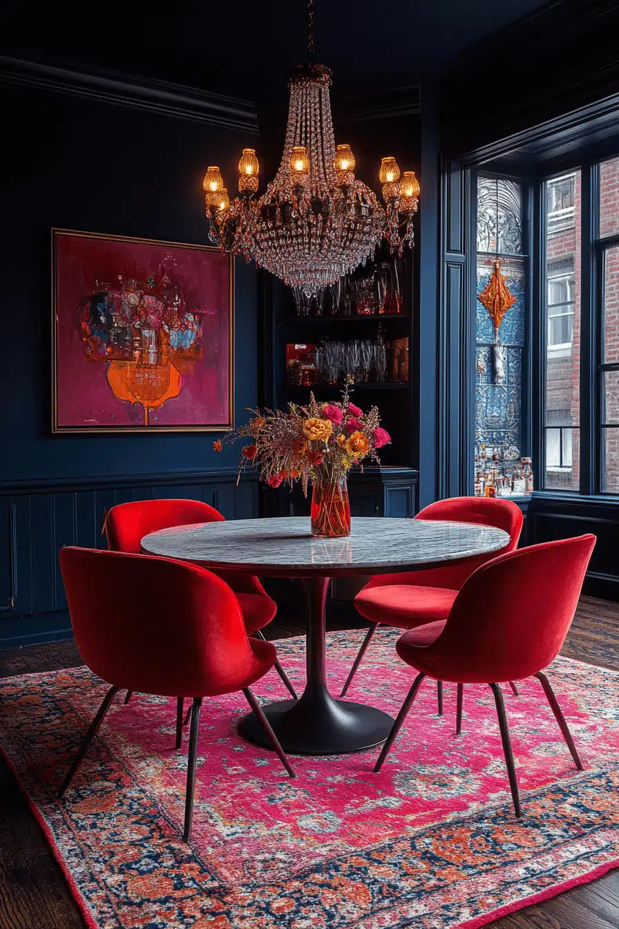 modern vintage dining room