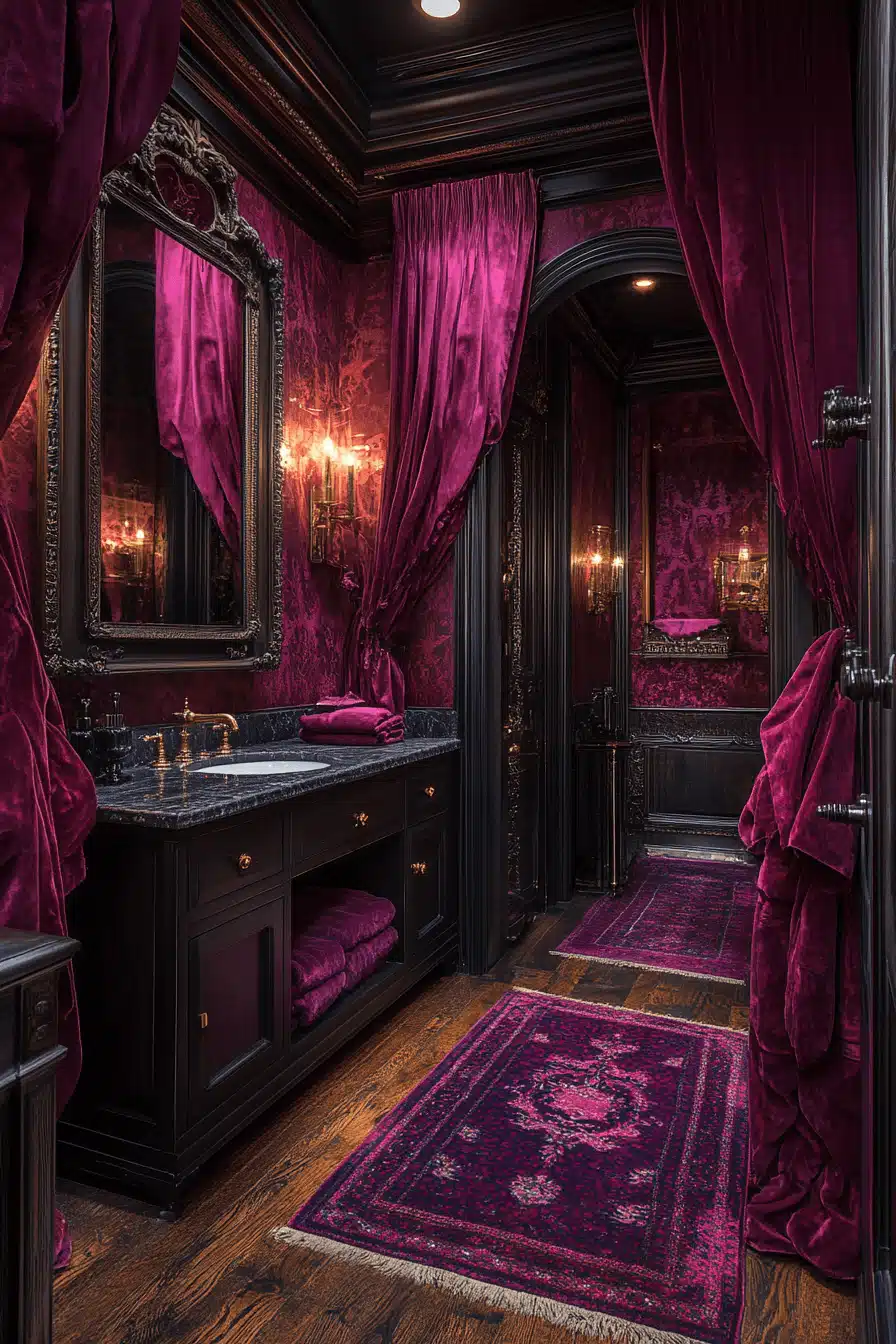 moody vintage bathroom