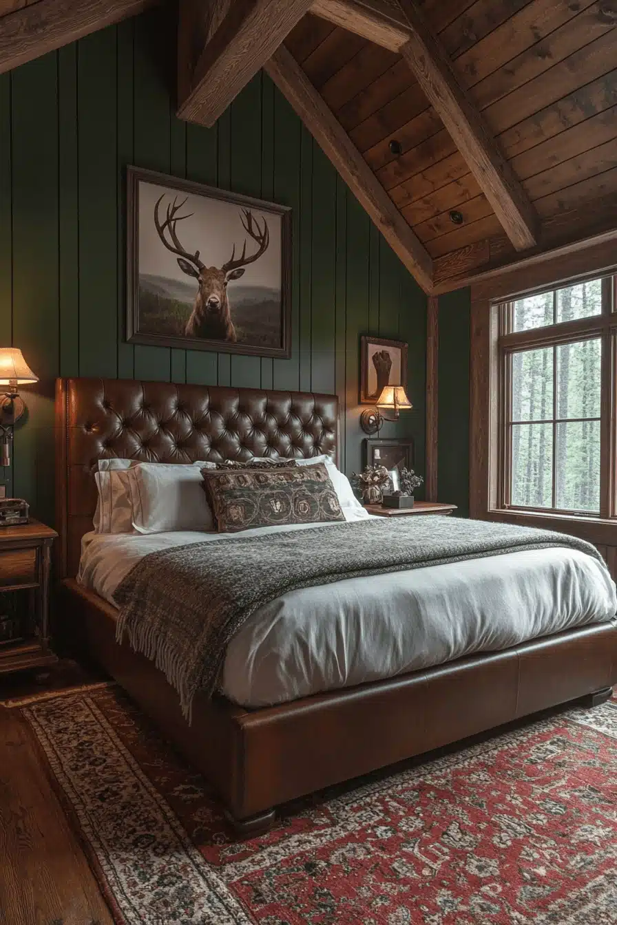 old cabin interior bedroom
