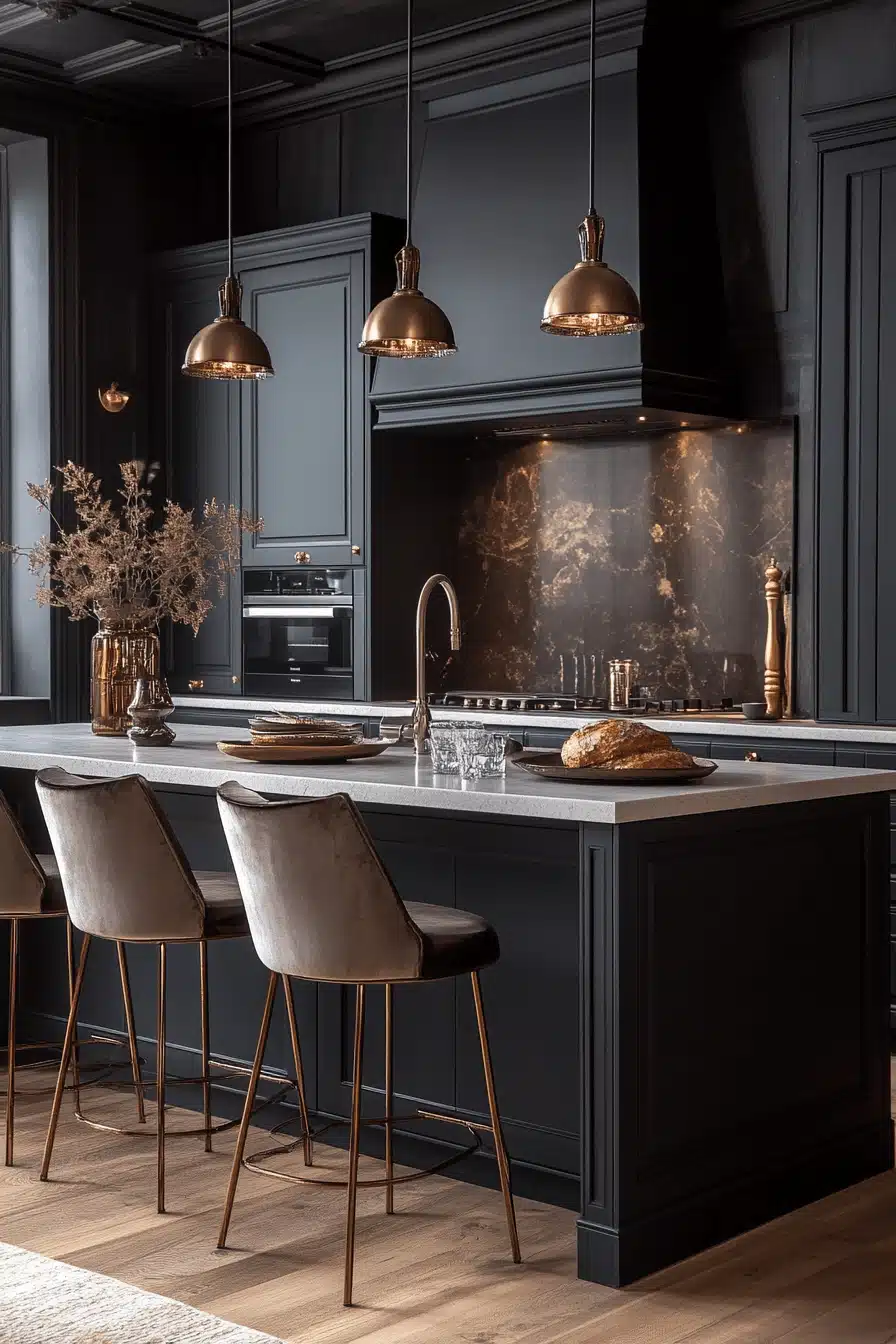 grey kitchen cabinets