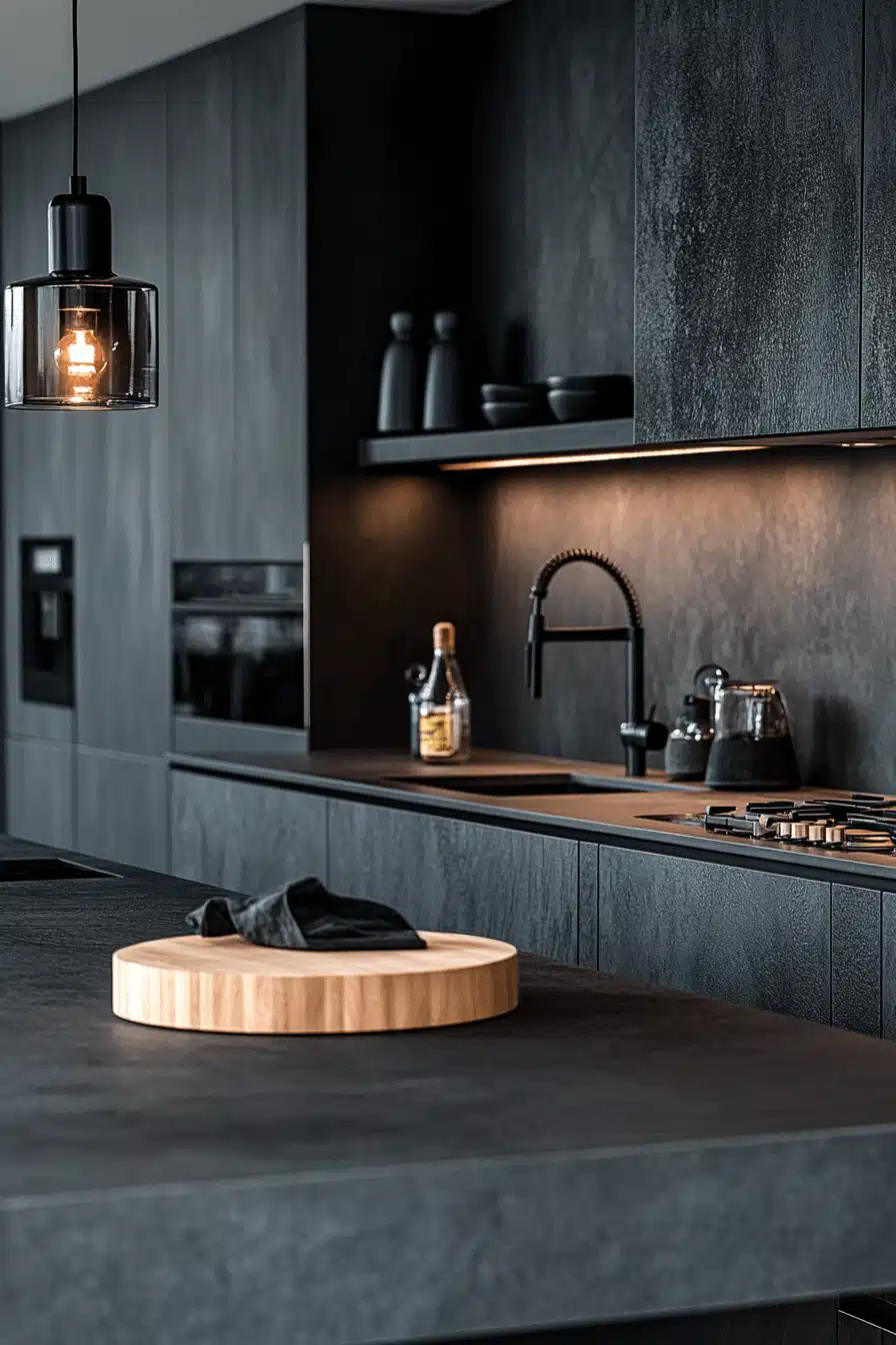 dark kitchen aesthetic