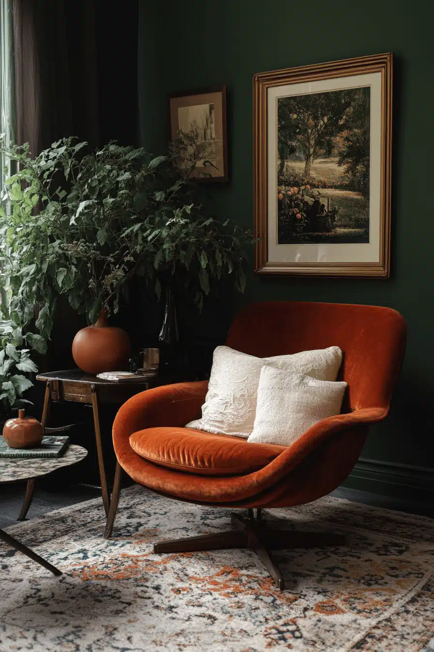 green living room decor