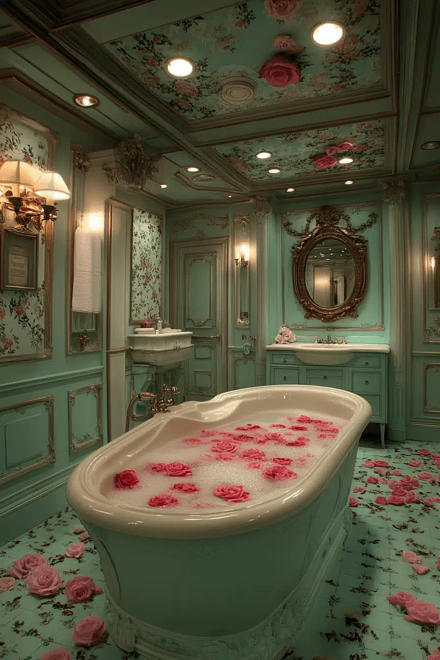 moody vintage bathroom