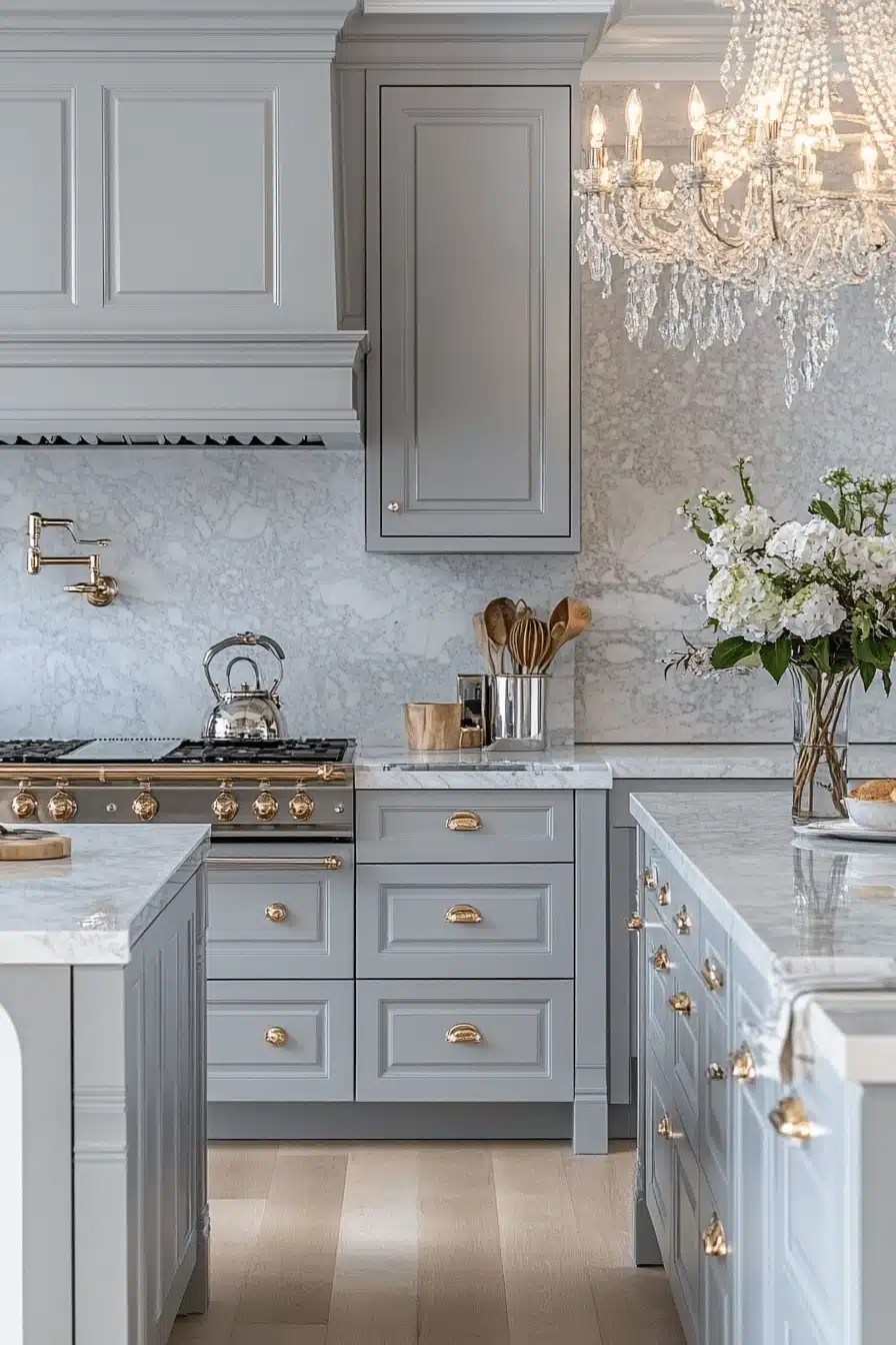 grey kitchen cabinets