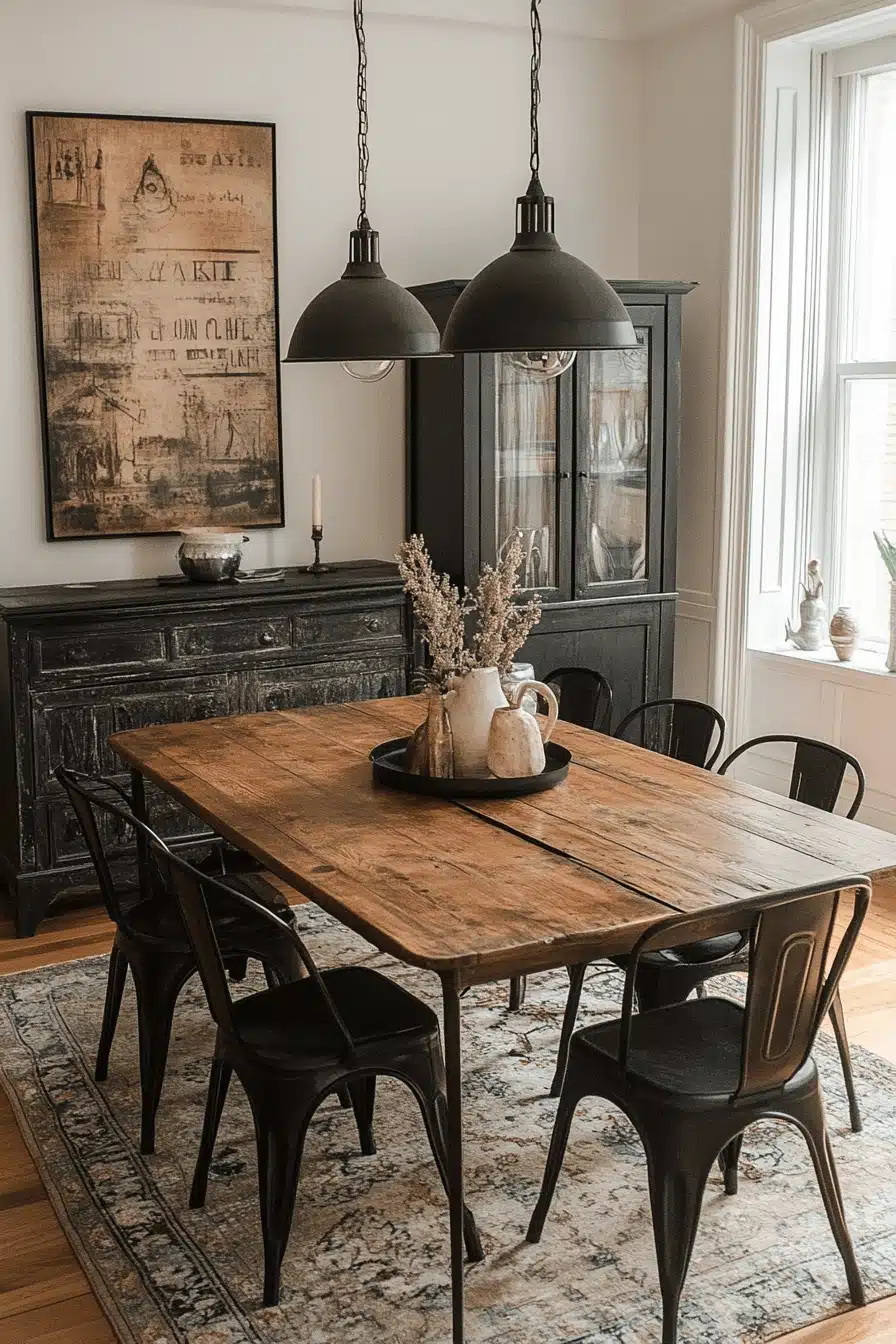 modern vintage dining room