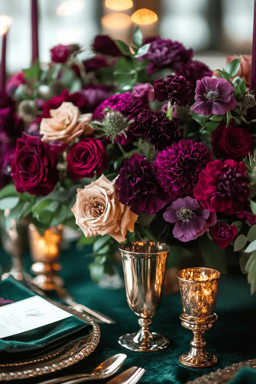 moody romantic wedding decor