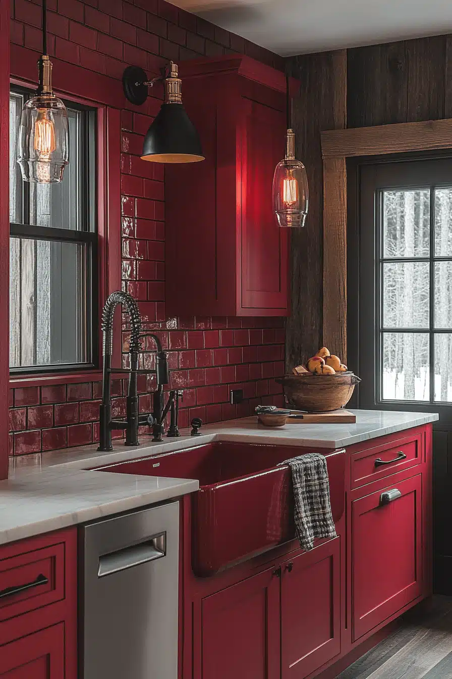 moody farmhouse kitchen
