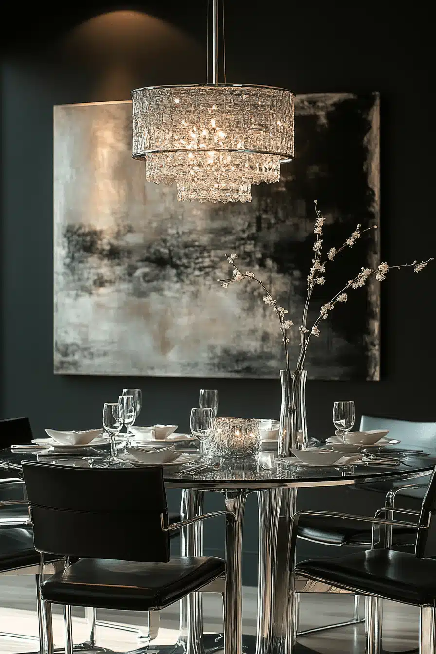 moody dining room