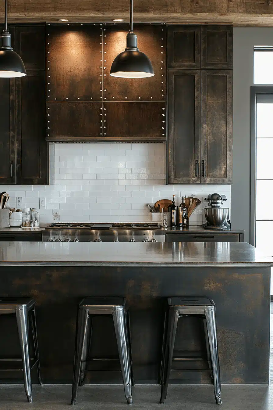 moody kitchen cabinets
