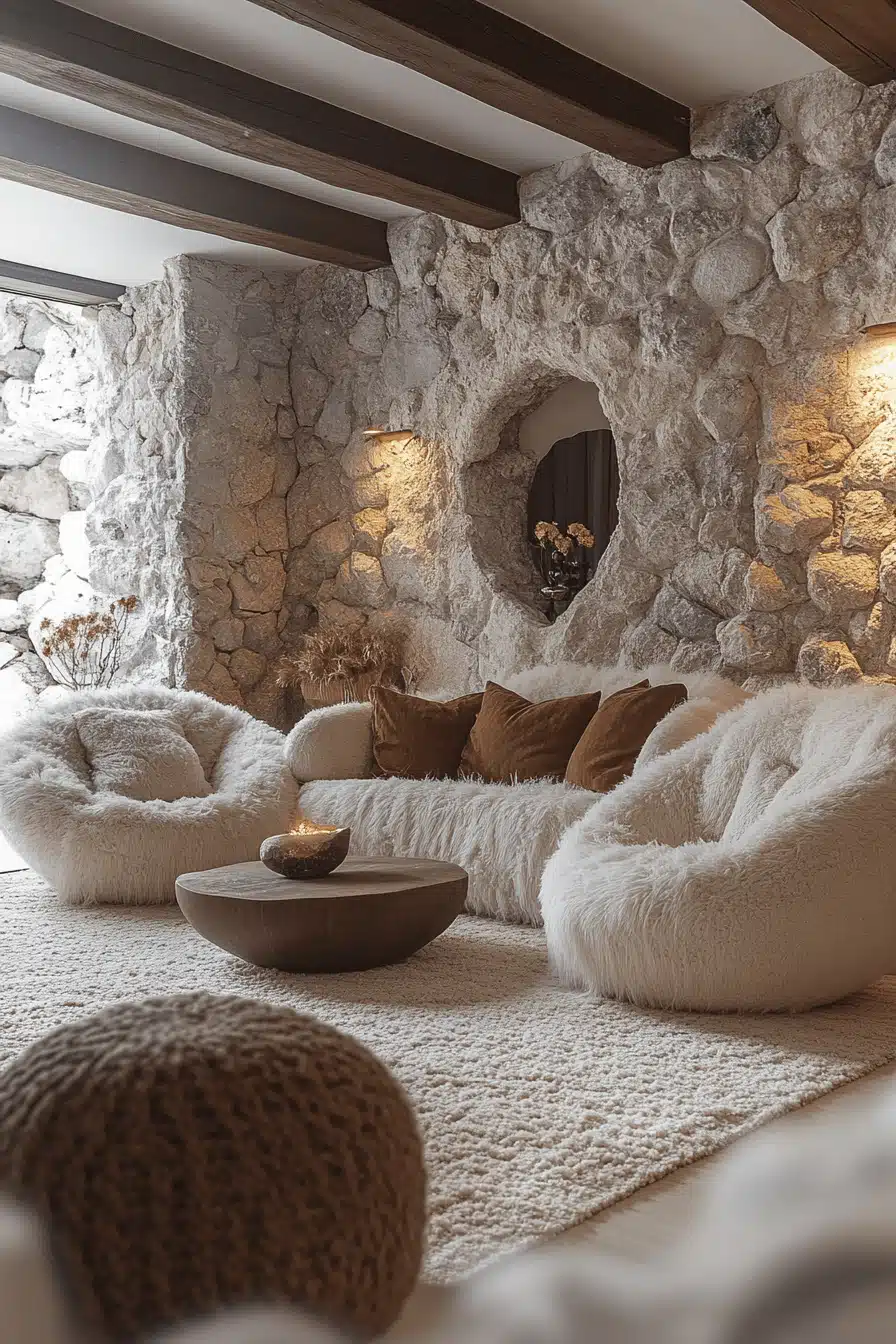 moody neutral living room