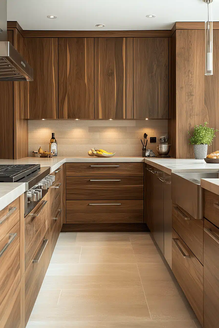 Walnut Kitchen Cabinets