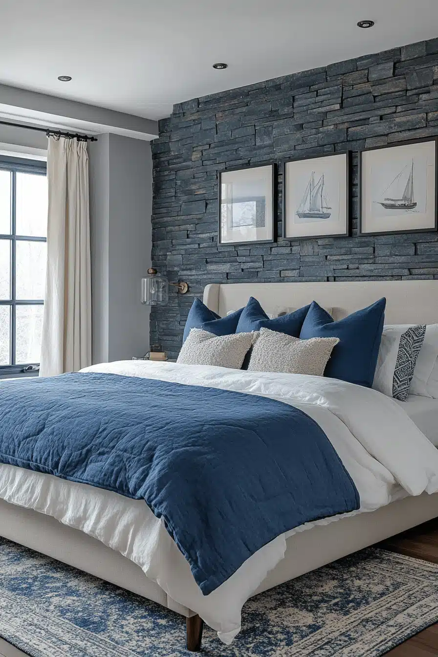 Stone Wall Bedroom