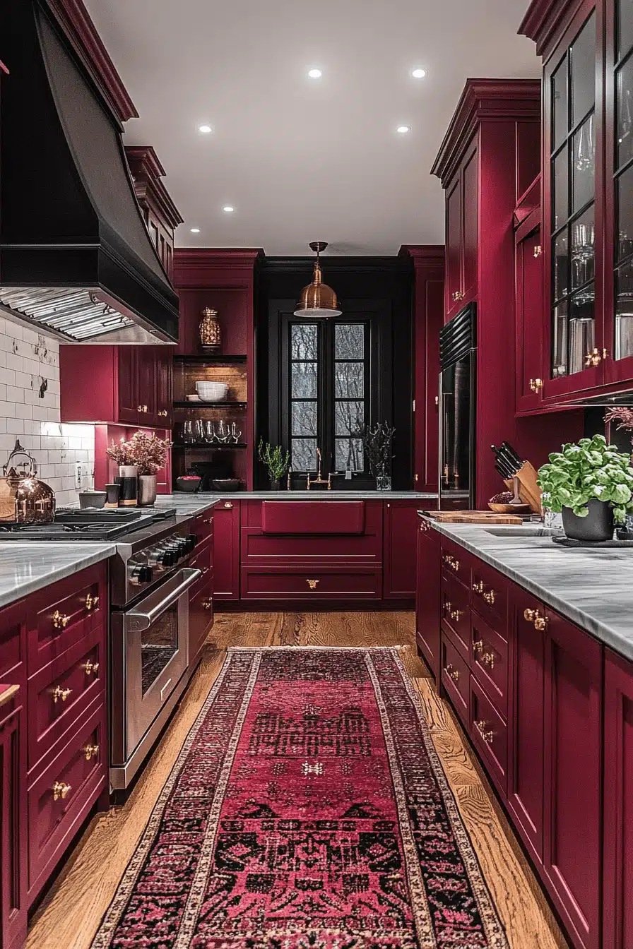 moody kitchen cabinets