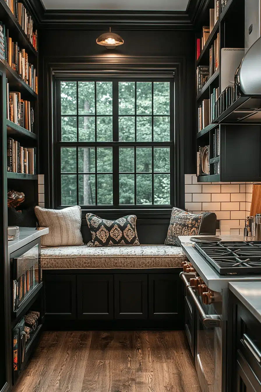 dark academia kitchen