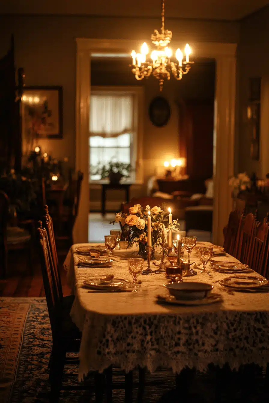 moody dining room