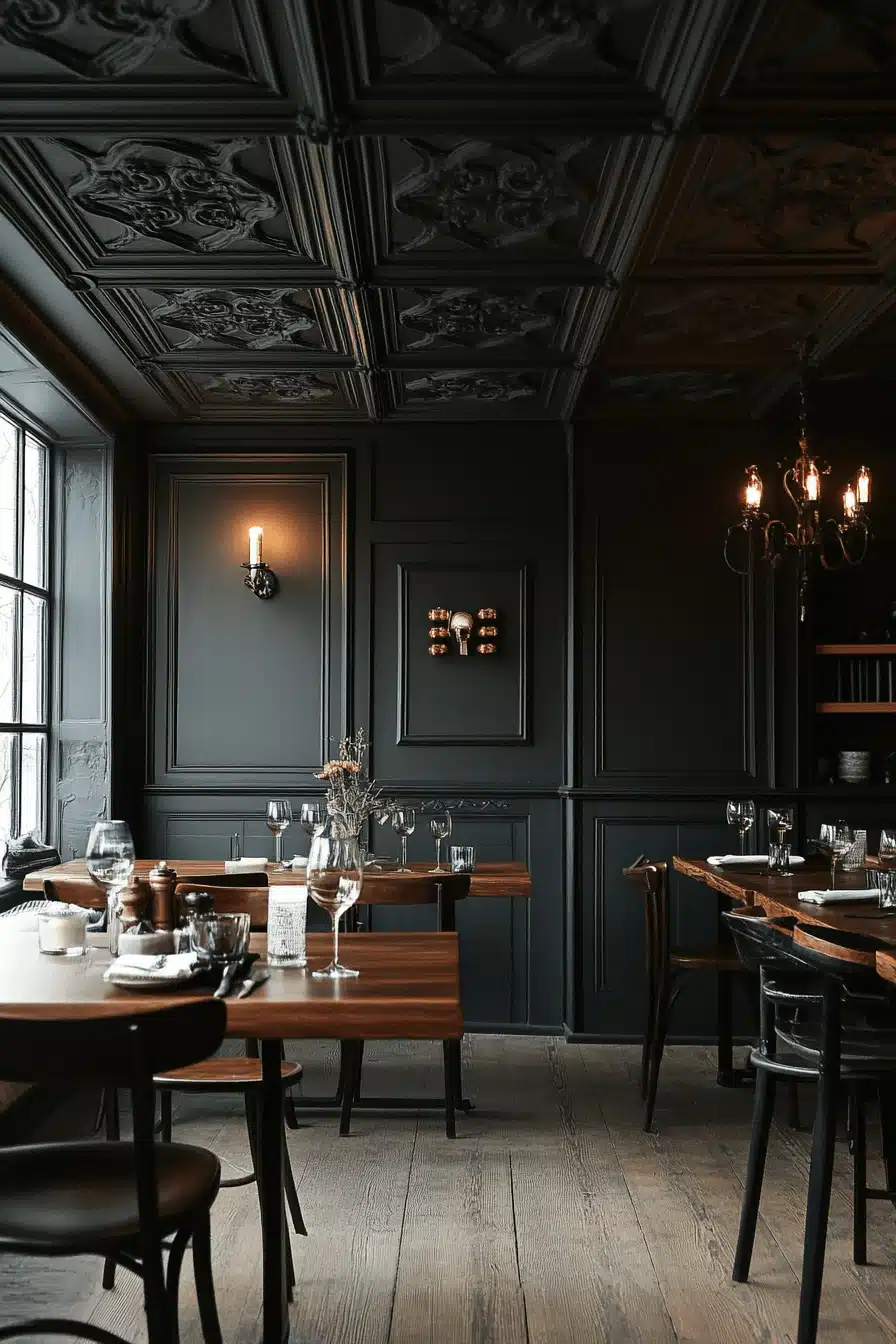 moody vintage dining room