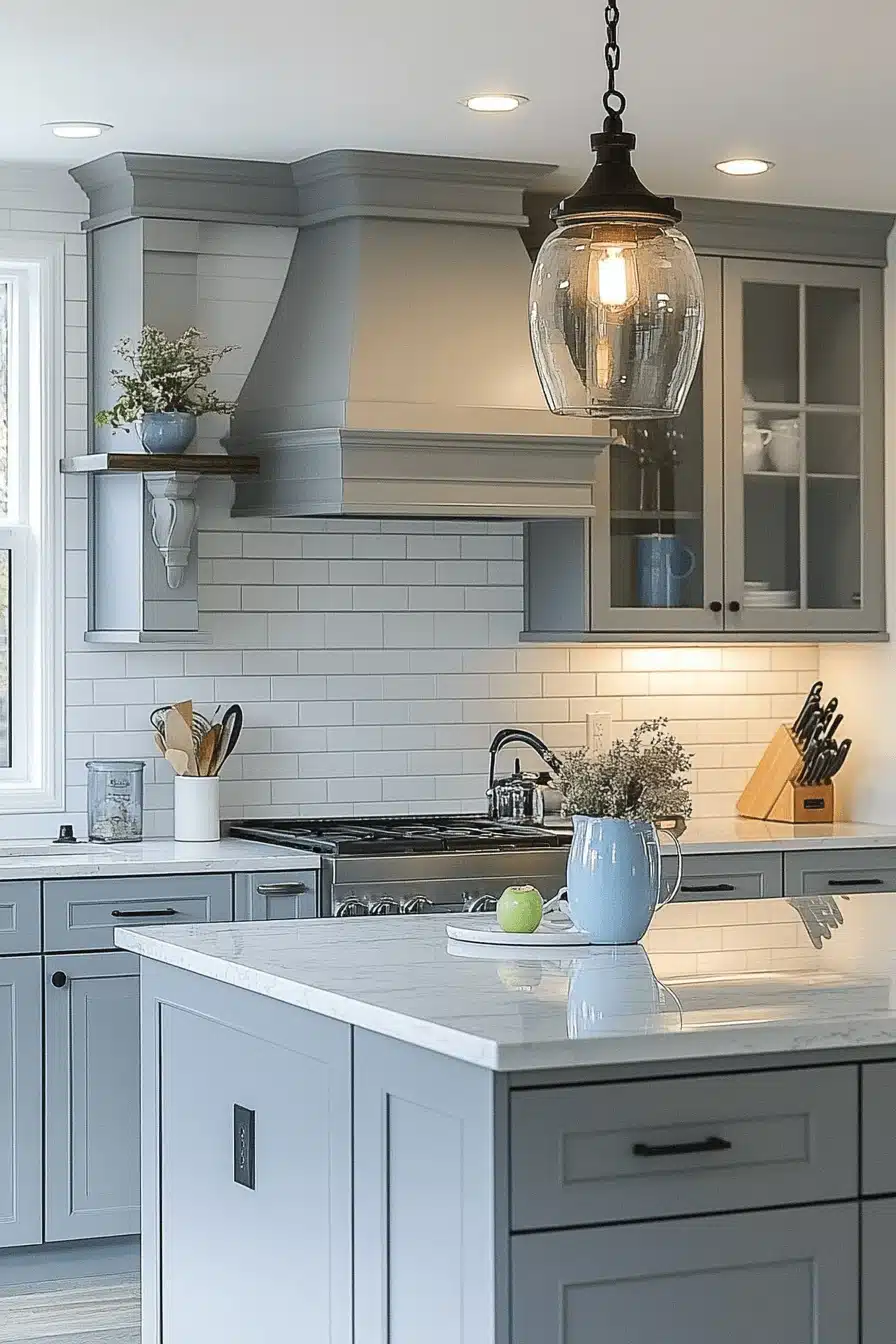 grey kitchen cabinets