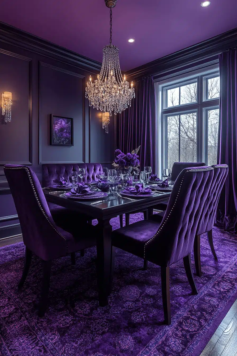 moody dining room