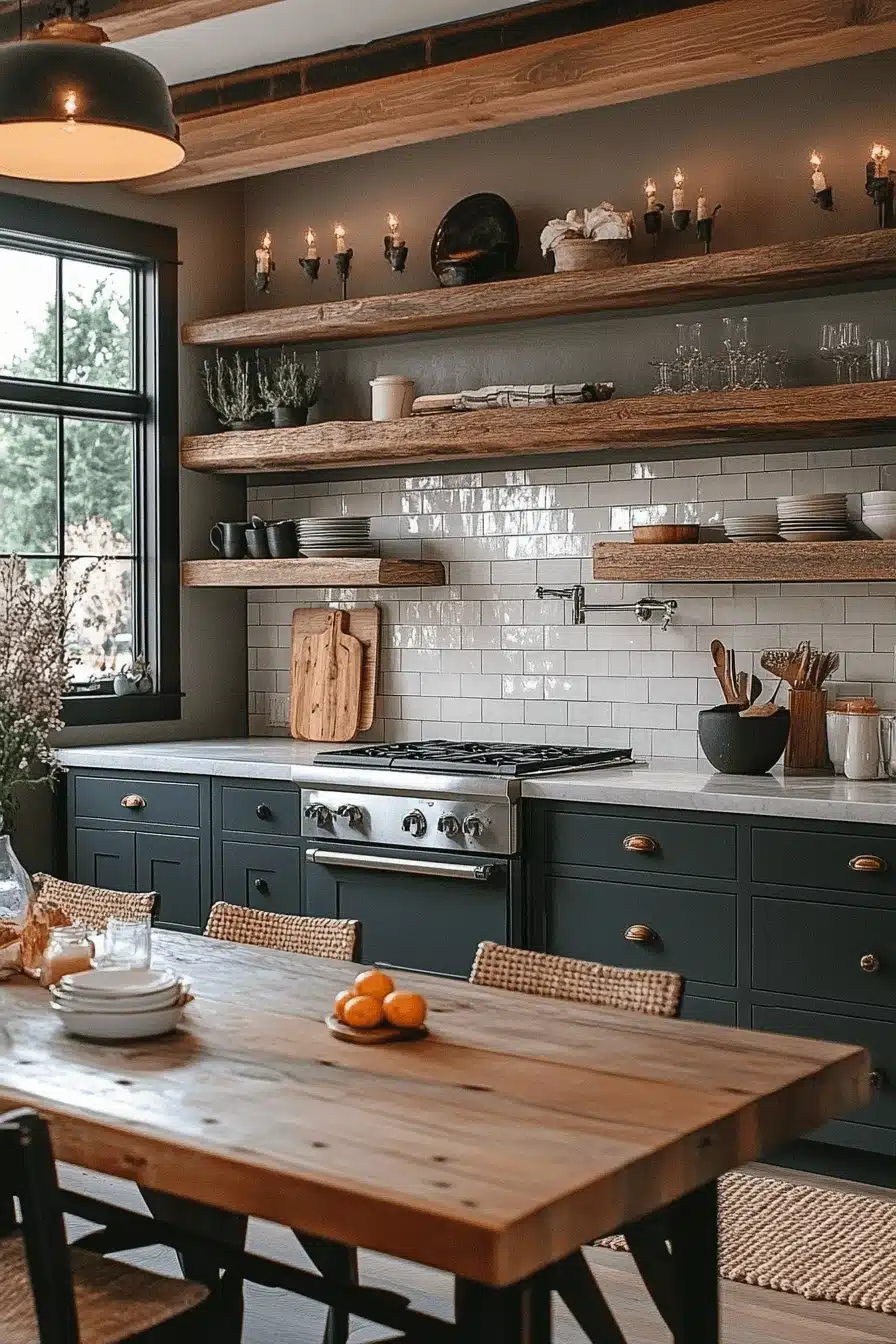 moody farmhouse kitchen