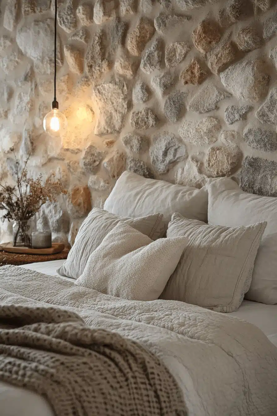 Stone Wall Bedroom