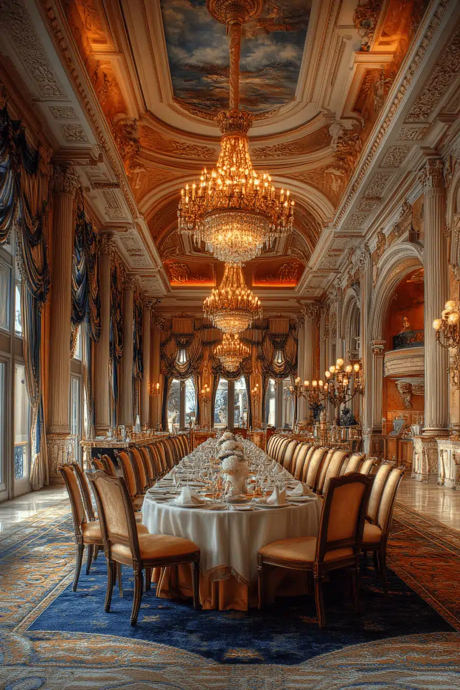 moody vintage dining room