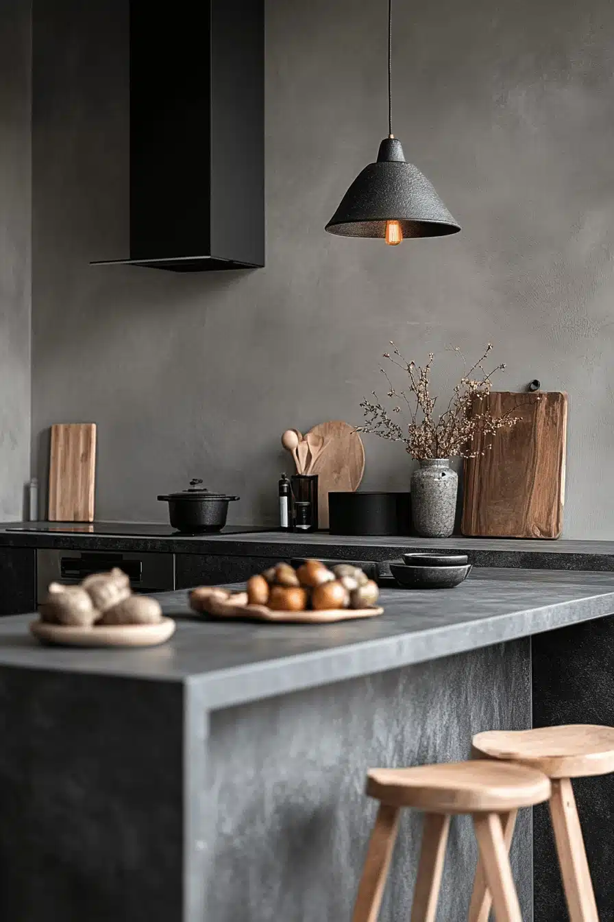 grey kitchen cabinets