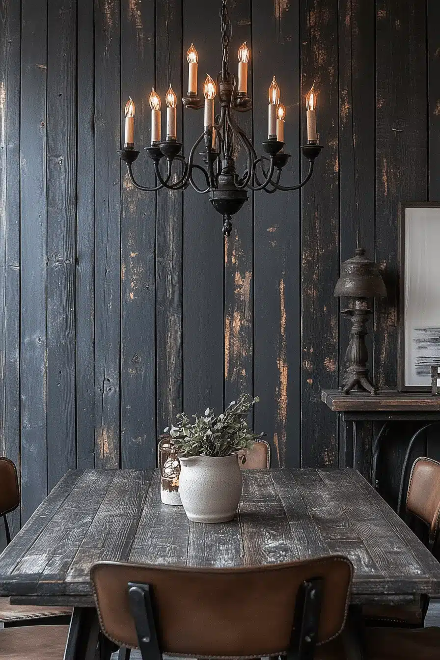 moody dining room