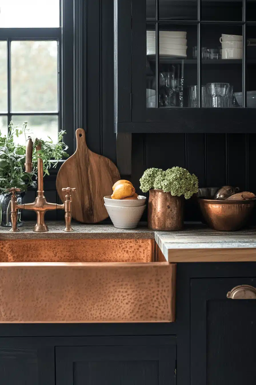 moody cottage kitchen