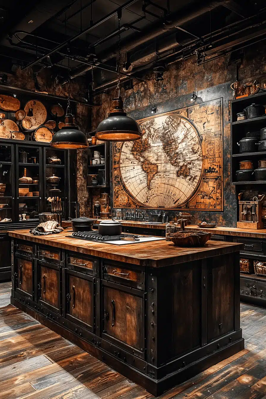dark academia kitchen