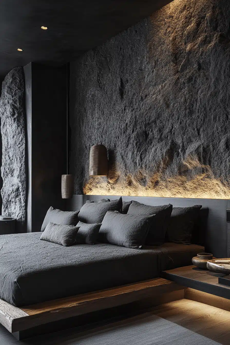 Stone Wall Bedroom