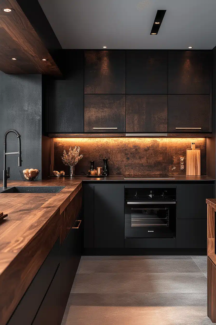 dark kitchen aesthetic