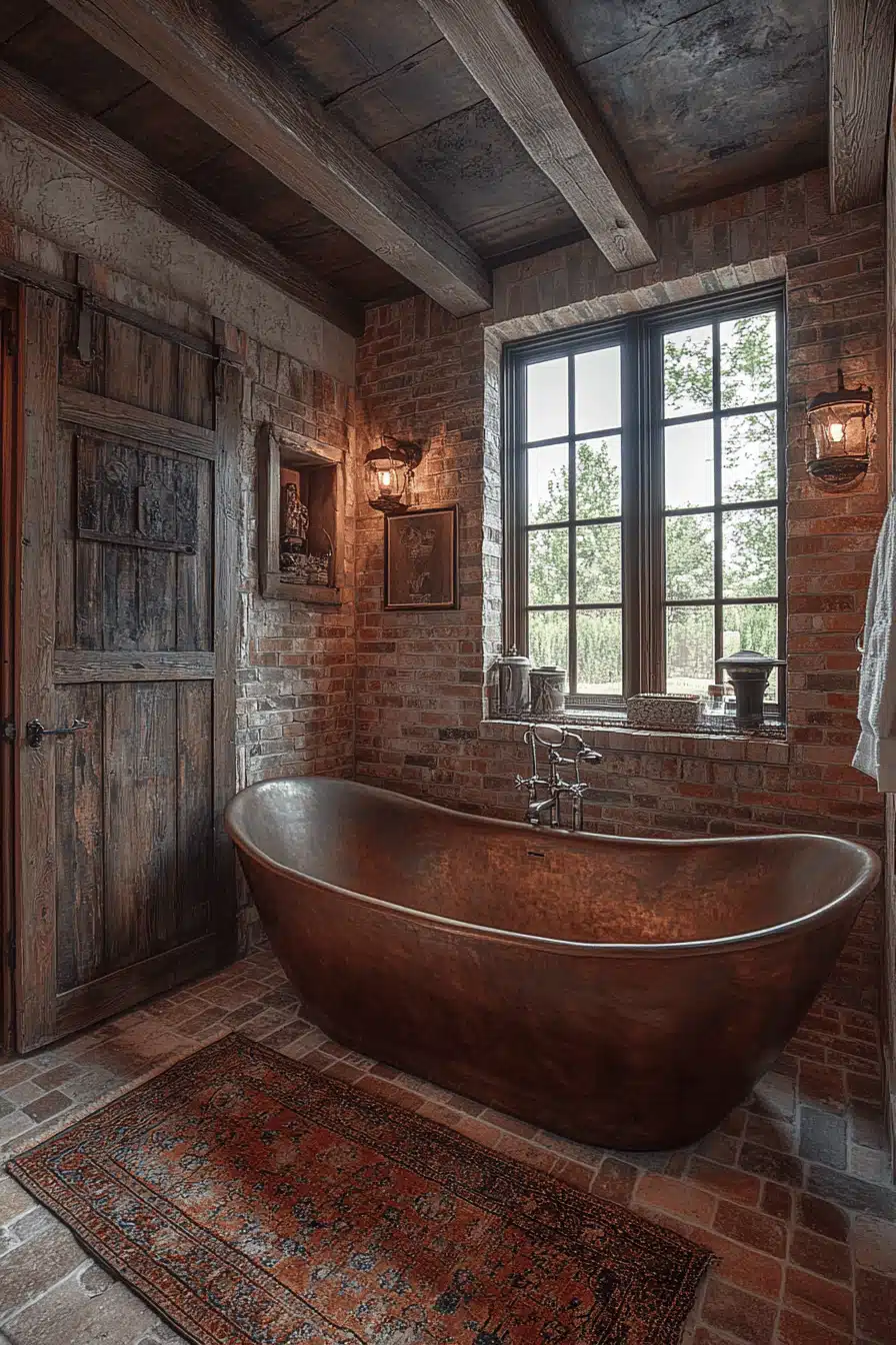 moody vintage bathroom