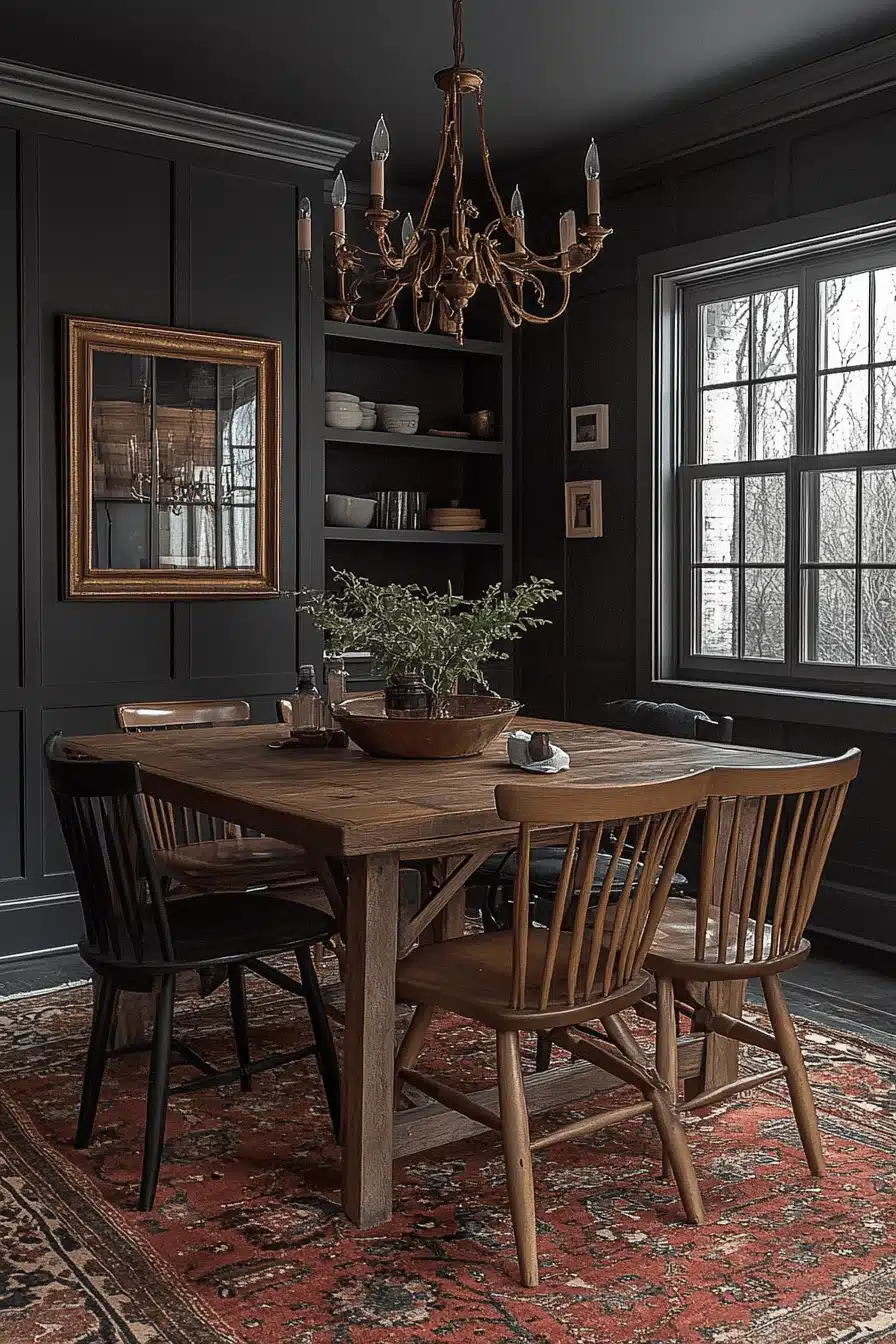 moody dining room