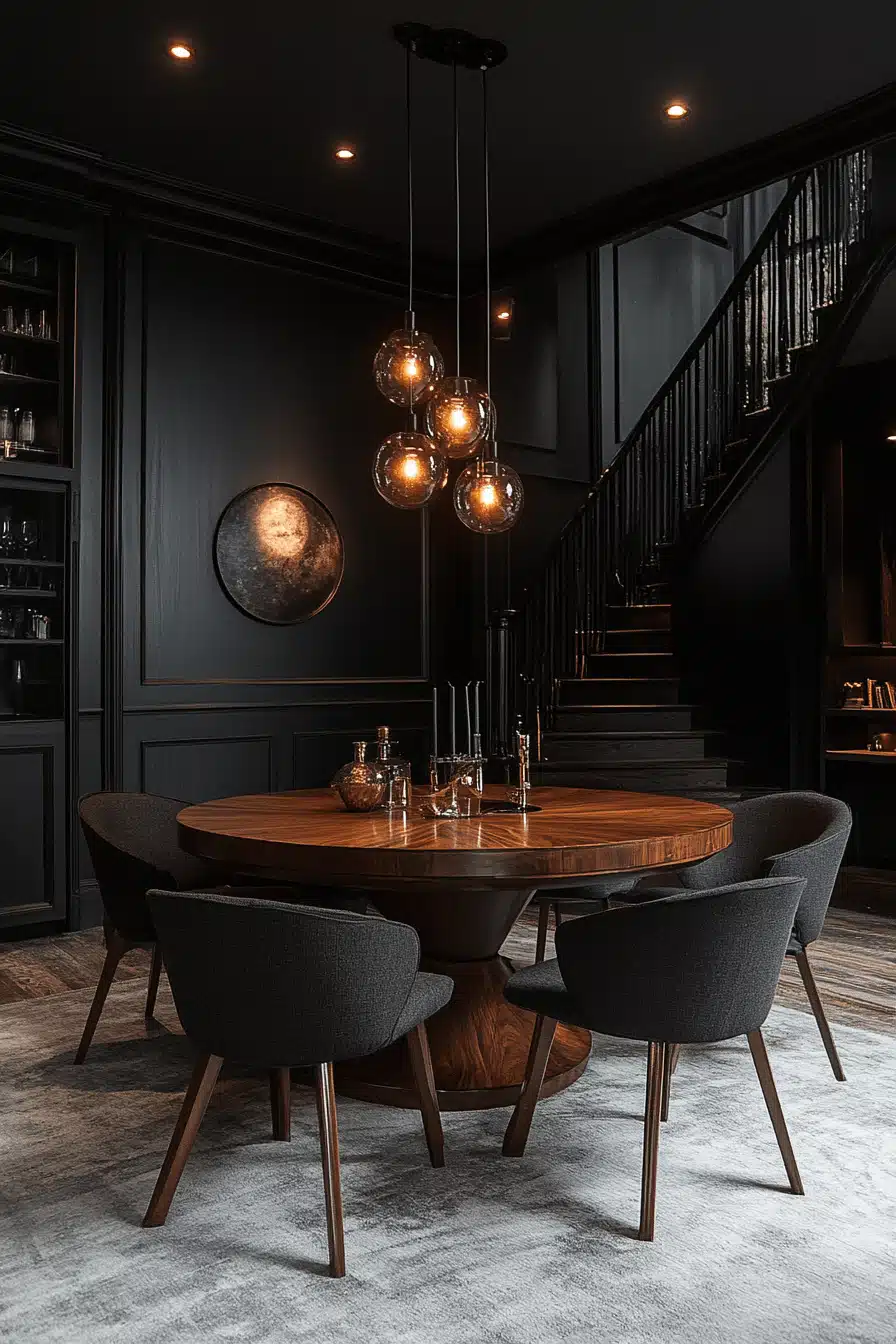 moody vintage dining room
