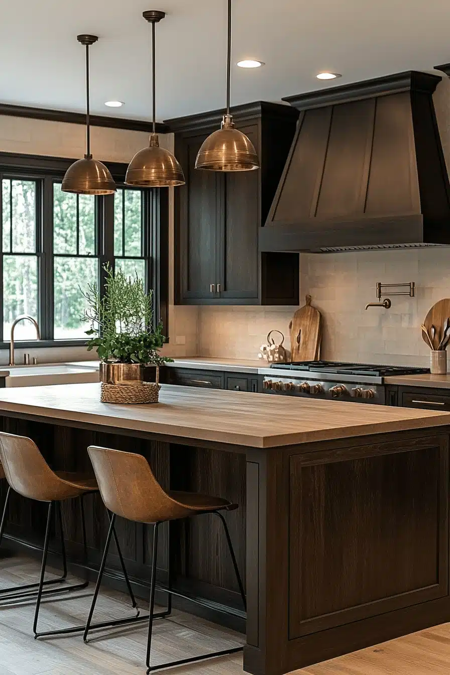 dark and moody kitchen