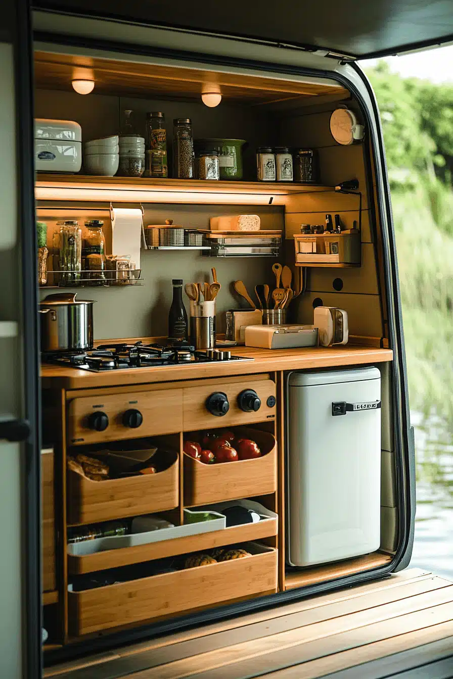 old cabin interior kitchen