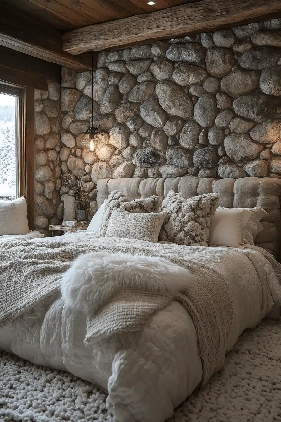 Stone Wall Bedroom