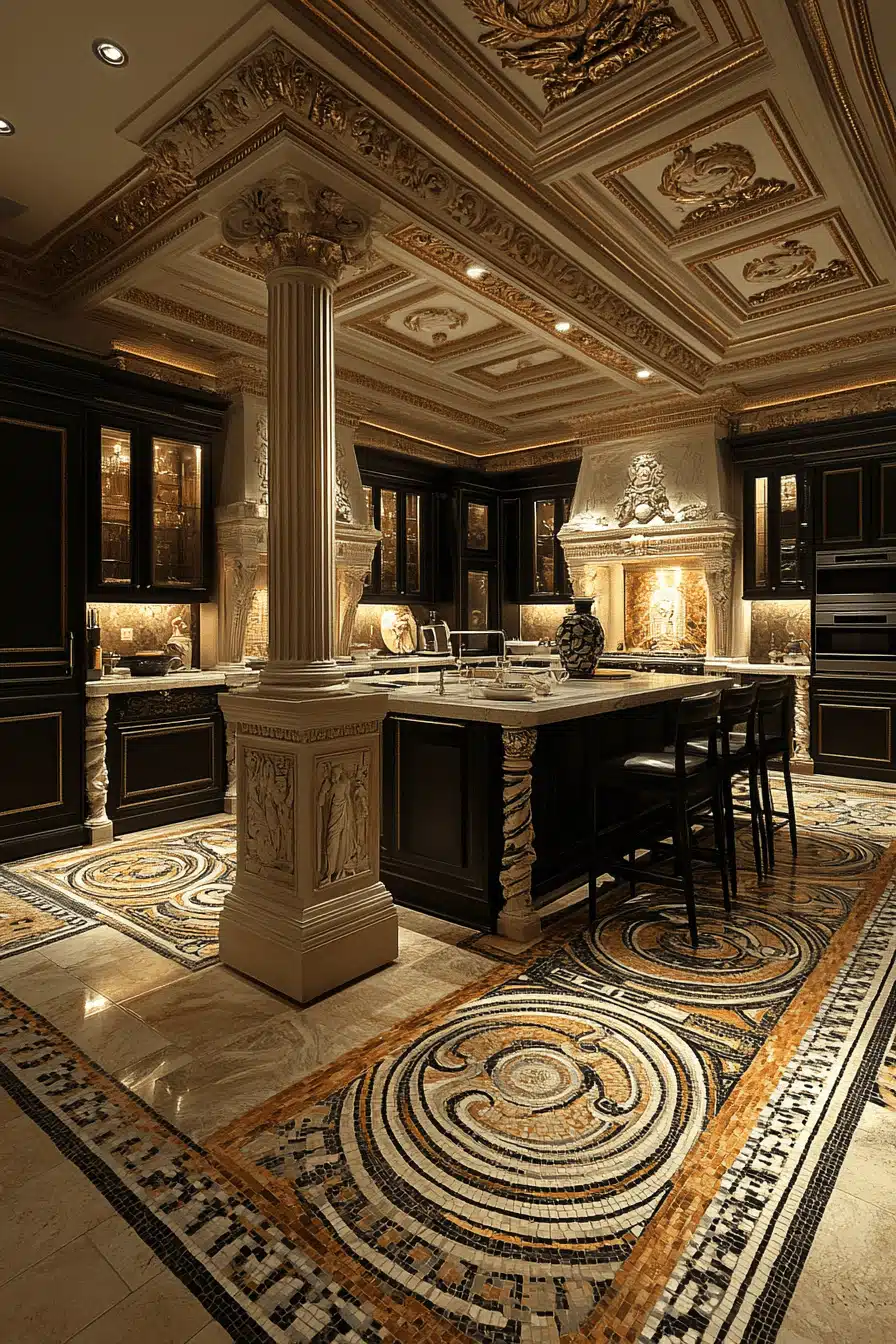 dark academia kitchen