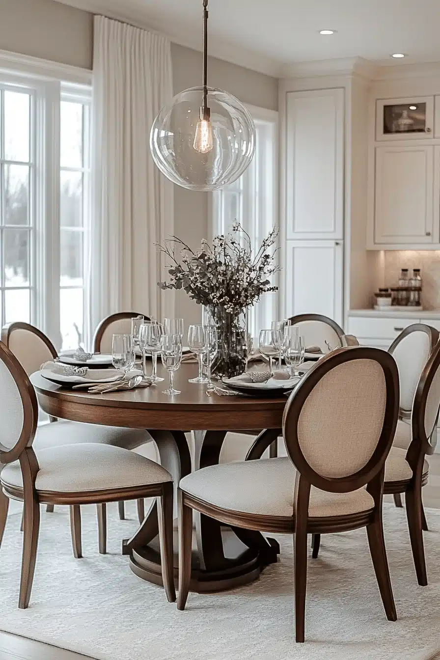 modern vintage dining room