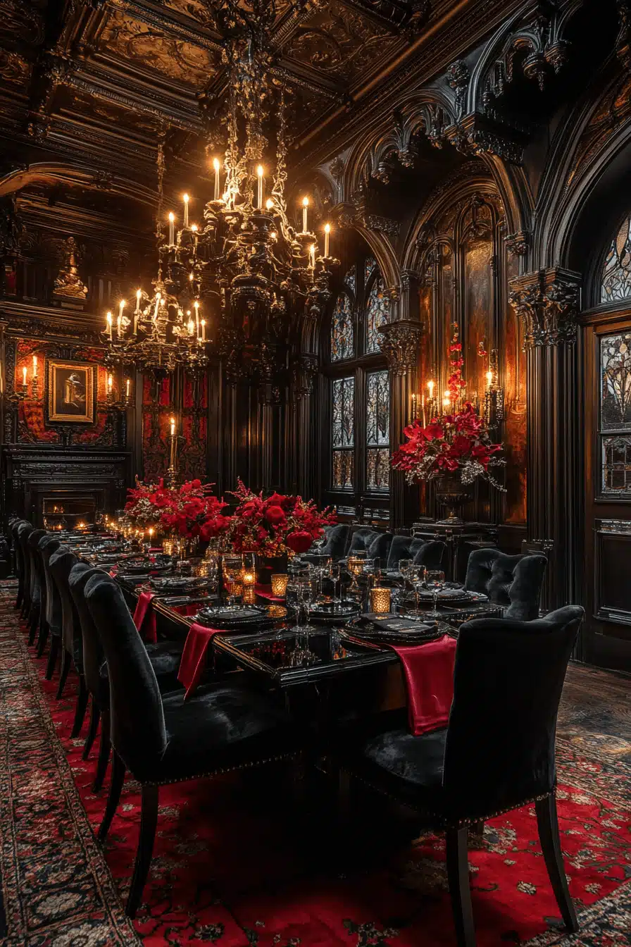 moody dining room