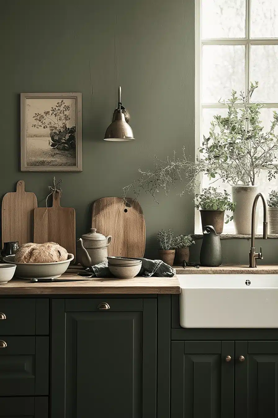 moody farmhouse kitchen