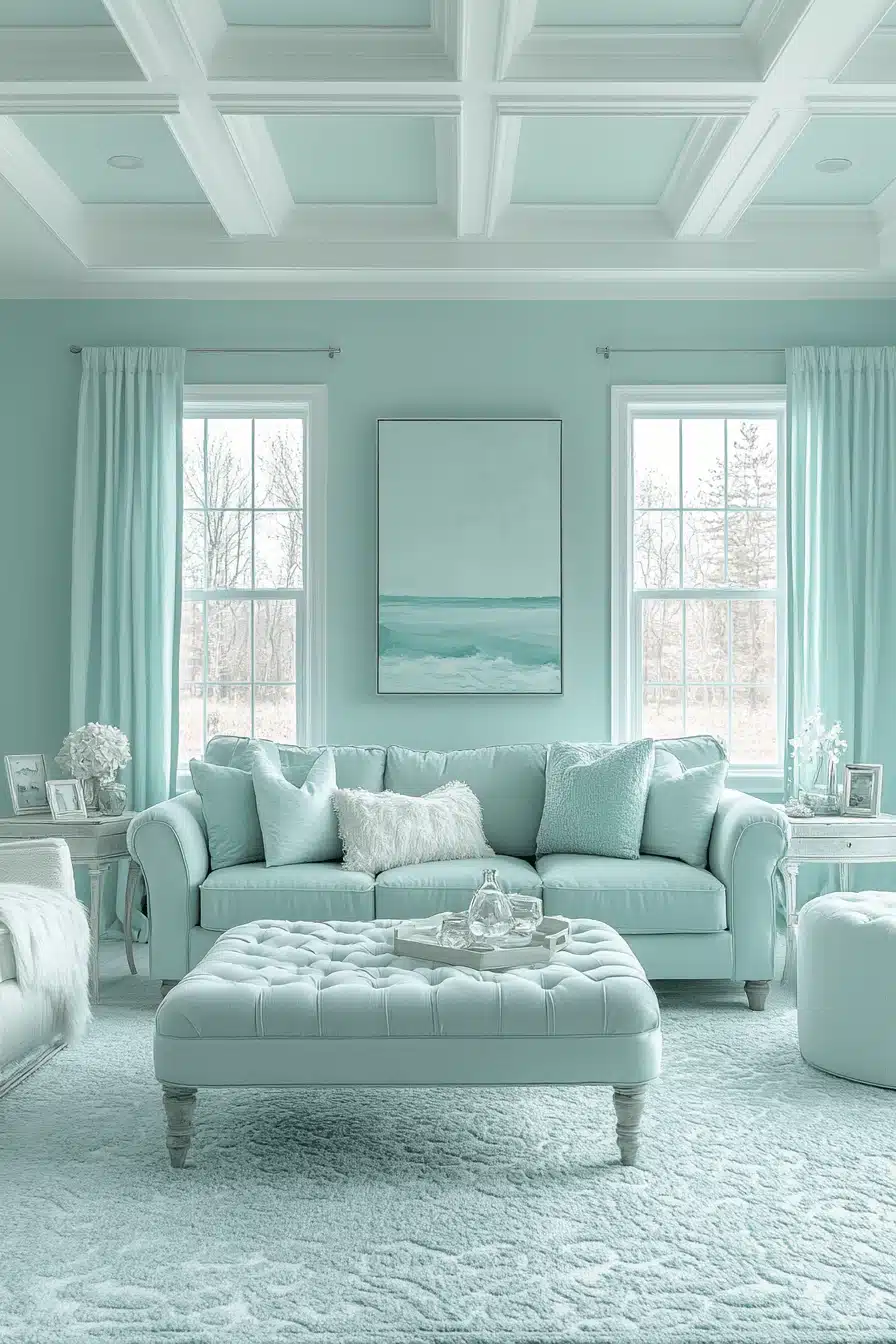 green living room decor