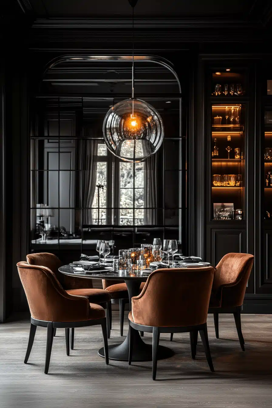 moody vintage dining room