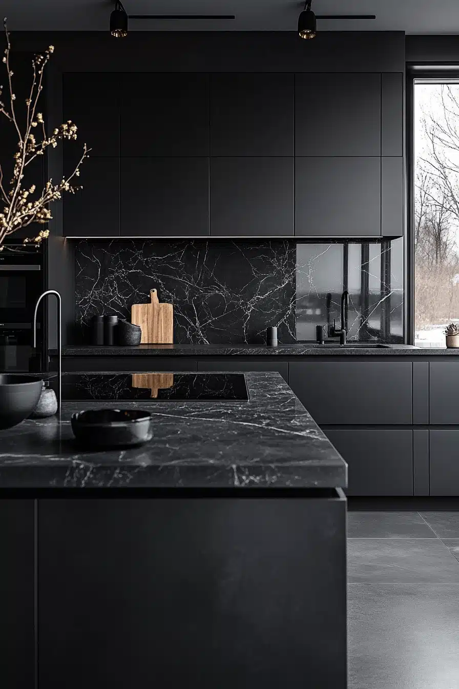 dark kitchen aesthetic