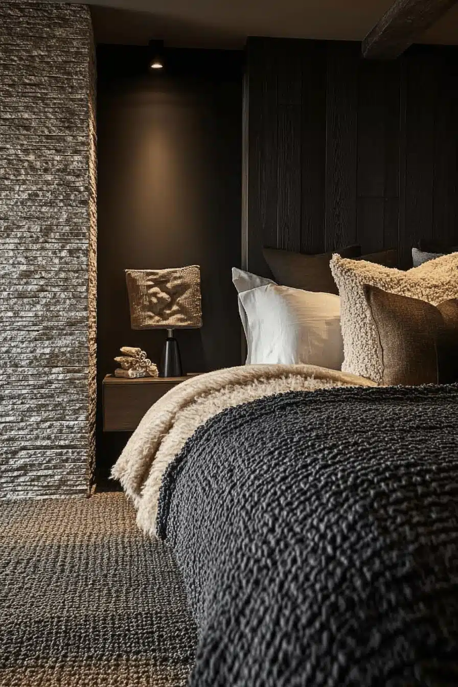 Stone Wall Bedroom