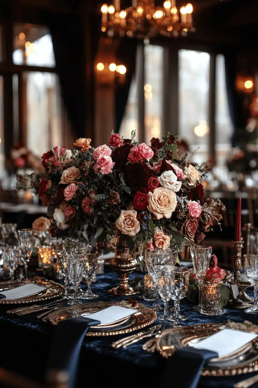 moody romantic wedding decor