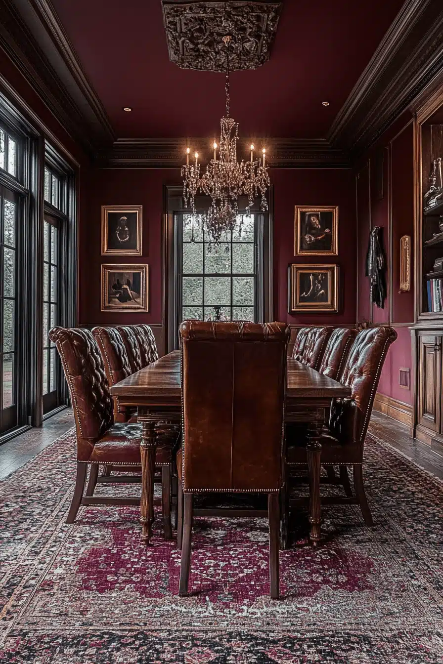 moody dining room